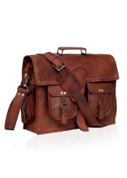 Leather Laptop Messenger Bag Best Computer Satchel Handmade Bags for Men and Women Office Crossbody Bag College Bag Mens Travel Bag Vintage Briefcase Bag
