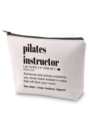 ZJXHPO Pilates Instructor Coach Trainer Survival Kit Pilates Instructor Appreciation Gift Pilates Instructor Definition Makeup Bag With Zipper (Pilates Instructor)