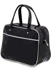 Other Bowling Bag In Glossy Black Pvc With White Piping