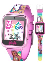 Barbie Kids Smartwatch - Interactive Fun with 10 Watch Faces, Camera, Games, Alarm, Step Tracker &amp; More - Stylish Gift for Girls with Printed Unicorn &amp; Mermaid Straps - Fits Wrists 5.5&#39;&#39; to 8.5&#39;&#39;