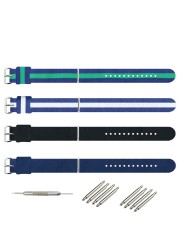 KHZBS HKZBS Canvas nylon strap accessories are For various brand watch straps, men&#39;s, women&#39;s and children&#39;s Watch band 10mm12mm13mm14mm15mm16mm17mm18mm19mm20mm22mm (Style 3 silver buckle, 10mm)
