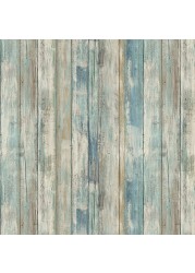 practicalWs Wood Wallpaper Shiplap Peel and Stick Wallpaper, Vintage Decor Wood Contact Paper, Removable Faux Distressed Wall Paper, Self Adhesive Wooden Grain Slats Vinyl Film Roll 17.7&quot; x 118.1