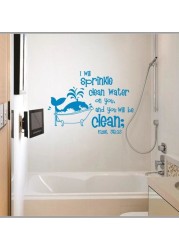 Spoil Your Wall Sprinkle Clean Water Bathroom Wall Sticker Blue