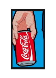 Spoil Your Wall Coca Cola Pop Art Wall Poster Blue/Red/Beige 40x55cm