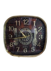 Islam Wall Clock AMN-416 Vintage Style Rectangle Nice Design Allah Name Arabic Calligraphy House Room Office Decor Muslim Gift Eid Ramadan