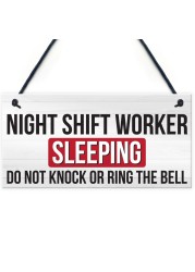 RED OCEAN Night Shift Worker Sleeping Do Not Disturb Hanging Plaque Dr&#39;s Nurses Sign