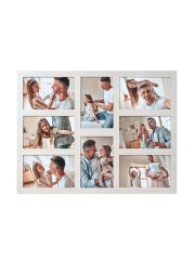 MONT PLEASANT 4x6 Collage Picture Frame Family Photos Display - 8 Openings Collage Picture Frame for Wall for Tabletop Stand White Picture Frames Set for Home Decor Family Gifts