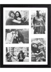 eletecpro 11x14 Collage Picture Frame with 2 Different Mats Display 5Pcs 4x6 Photos or 2Pcs 5x7 Photos with Mat