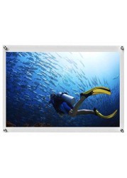 4x6 Floating Acrylic Picture Frame With Chrome Standoff Double Panel Wall Mount Photo Frame for Picture Up To inches (4x6)