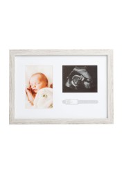 Kate &amp; Milo Rustic Bracelet ID and Sonogram Frame, Rustic Pregnancy Keepsake Picture Frame, Gender-Neutral Nursery D&eacute;cor