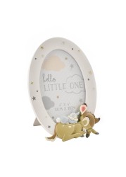 Happy Homewares Magical Beginnings Resin Bambi &amp; Thumper Photo Frame 4&quot; x 6&quot; - Adorable Baby Gift Photo Frame - Officially Licensed
