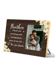 KLYTINK Brother Thank You Gifts Picture Frames,Me And My Brother Sibling Photo Frame,4x6 Picture Frames,Big Little Brother To My Brother New Baby Birthday Christmas Gifts