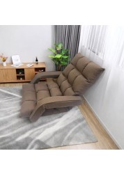 Portable Folding Chair Single Floor Lazy Sofa with Handle Adjustable Back