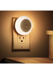 Generic Night Light Plug Into Wall, Nightlight With Dusk To Dawn Sensor, 0.5W LED Night Light For Kids Room, Baby Night Light, Bathroom Night Light, Stair Lights, Hallway Light