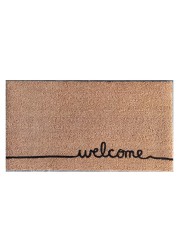 AE Natural PVC &amp; Coir Signature&quot;Welcome&quot; Printed Mat - 45 x 75cm