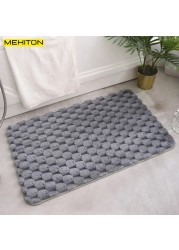 MEKITON - Premium Bathroom and Door Mat - Super Absorbent, Non-Slip, Quick Drying, Soft Plush Surface, Ideal for Entryways, Kitchens, and Bathrooms - 75 x 45 cms (Gray)