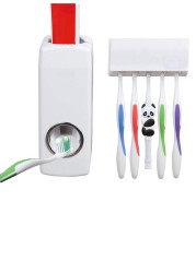 Generic Automatic Toothpaste Dispenser And Toothbrush Holder White 155X60X60cm