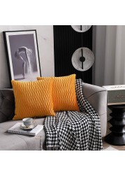 Mei Homecenter قطعتان من الوسائد البرونزية المطبوعة مع راحة إضافية ومظهر عصري فاخر، (45 × 45 سم)