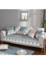 vctops Embroidered Lace Sofa Couch Cover, Quilted Sectional Couch Covers, Non-Slip Sofa Slipcover for Dogs Cats Pet Love Seat Recliner Leather L Shaped, Armrest Backrest Cover(Grey,28&quot;x28&quot;)