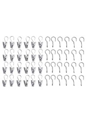 Curtain Hook With Clip, 24 Pack