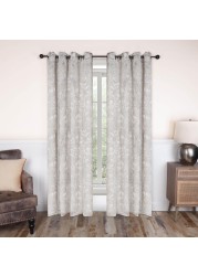 Superior Blackout Curtains Room Darkening Window Accent for Bedroom Sun Blocking Thermal Modern Bohemian Curtains Leaves Collection Set of 2 Panels Rod Pocket 52 in x 120 in Ivory