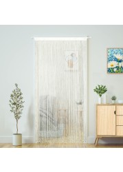 YaoYue Doorway String Curtain Door CurtainsBoho Hippie Hanging Patio Tassels Screen Living Room Decor Bedroom Wall Window Closet Kitchen Fringe Divider Panel Tapestry 3979in100200cm Beige
