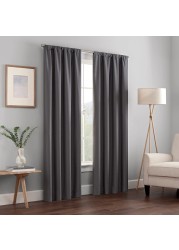 ECLIPSE Kendall Modern Blackout Thermal Rod Pocket Window Curtain for Bedroom or Living Room 1 Panel 42 X 54 Charcoal