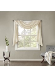 Madison Park Harper Sheer Curtain For Living Room Lightweight Bedroom Window Treatment Decoration Draping Privacy and Light Filtering Room Dcor 42 x 216 Cream
