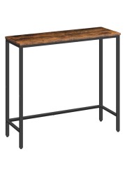 HOOBRO Narrow Console Table, 29.5&quot; Small Entryway Table, Thin Sofa Table, Side Table, Display Table, for Hallway, Bedroom, Living Room, Foyer, Rustic Brown and Black BF75XG01