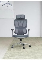Galaxy Design Ergonomic Executive Office Chair, Office Chair Computer Chairs Home Office Chair Wide Seat With Large Headrest Modern Desk Chair Lumbar Support Mesh Chair K-2251 GREY