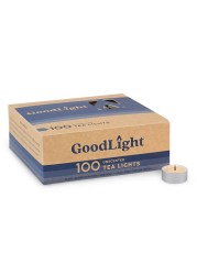 GoodLight ParaffinFree Tea Light Candles Made from Vegan Palm Wax CleanBurning and AllNatural Tealight Candles 4Hour Burn Time 24 Unscented Tea Lights