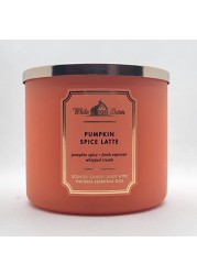 Bath &amp; Body Works, White Barn 3-Wick Candle w/Essential Oils - 14.5 oz - New Core Scents! (Pumpkin Spice Latte)
