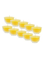 Mandala Crafts Tibetan Buddhist Tealight Vanaspati Ghee Butter Lamp Candle Set(10 Small Clear Cups)