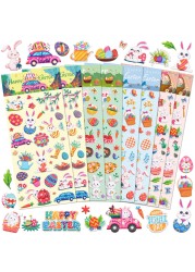 Easter Puffy Stickers for Kids, 364Pcs Cute Easter 3D Stickers for Scrapbooking DIY Phone Diary, Including Rabbit, Egg, Carrots, Chicke and More