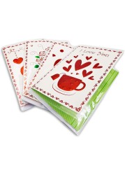 Party Time 4pcs Assorted Greeting Cards, Valentines Day Card, Anniversary Card, Mother&#39;s Day Gift, Anniversary Gift - Valentines Day Gift (Hearts &amp; Flowers Designs)