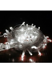 Lavish Holiday LED Christmas Lights Outdoor String Lights Decoration For Party Holiday Wedding Garland 100 LED White