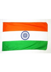 AZ FLAG - India Flag - 2x3 Ft - Light Polyester Indian Banner with Two Brass Eyelets - Fade Resistant - Vivid Colors - 2&#39; x 3&#39; Feet - 90x60 Cm