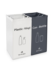 JIALAI HOME 2 Pack Separate Recycling Waste Bin Bags Recycle Bins for Kitchen Home 28 Gallon Trash Bin Recyclable Waste Trash Sorting Organizer Durable Washable Affordable Recycle Bags
