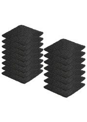 15 Pack Trash Can Odor Filter Refills for Trash Can and Compost Bin, Activated Charcoal Deodorizer Sheets for Indoor Kitchen Compost Bucket Countertop and Recycle Bin, Square 3.9 Inch