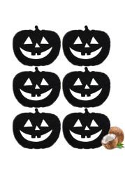 6-Pack Universal Stick-on Trash Can Odor Absorbing Filters, Activated Charcoal Purifying Deodorizer for Trash Cans, Compost Buckets, Countertop and Recycle Bins (Pumpkin)