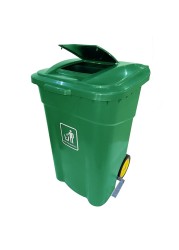 AKC Plastic Trash Bin - 120 Liters Capacity - Sturdy &amp; Stylish with Pedal and Wheels - Green
Brand: Generic