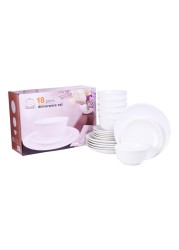 Shallow Dinner Set White 18 PCS