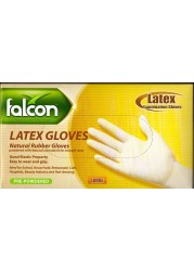 lavish Falcon Latex Gloves Pre Powder Large (1 Pack X 100 Pieces)