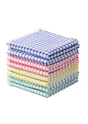 Oeleky Dish Cloths for Kitchen Washing Dishes Super Absorbent Dish Rags Cotton Kitchen Dish Towels Pack of 8 12x12 Inches
