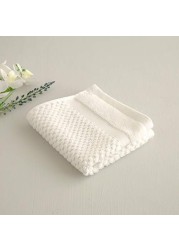 Home Centre Marshmallow Textured Cotton Face Towel (30 x 30 cm, White)