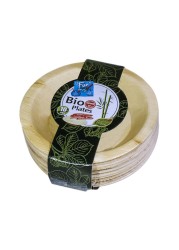 Fun Palm Bio Leaf Round Plates 6 inch Beige 10 PCS