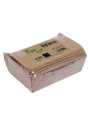 Fun Green Track Kraft Paper Food Boxes Brown 120x88x37mm 5 PCS