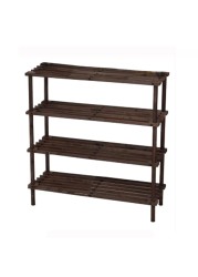 Feelings 4 Layer Wooden Shoe Rack Brwon