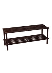 Feelings 2 Layer Wooden Shoe Rack Brwon
