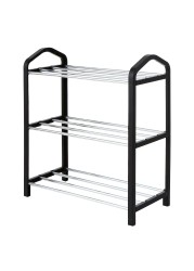 Generic-3-Tier Shoe Rack Shoes Tower Storage Organizer Shelf Cabinet for Home &amp; Office Easy to Assemble Black
